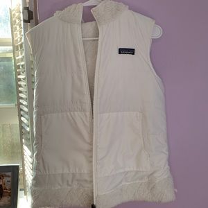 Reversible White Patagonia Vest Size M